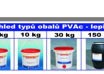 Typ obalu pro PVAc lepidla